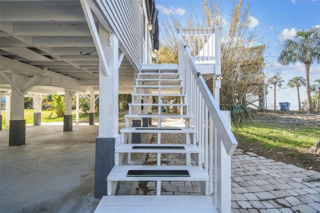 view of stairs