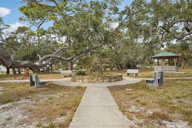 surrounding community with a gazebo