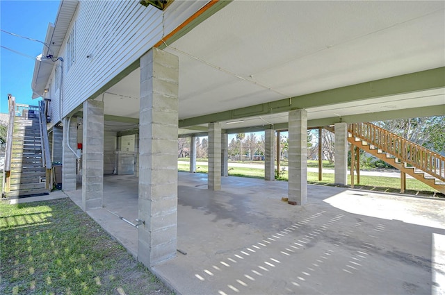 view of patio featuring a carport