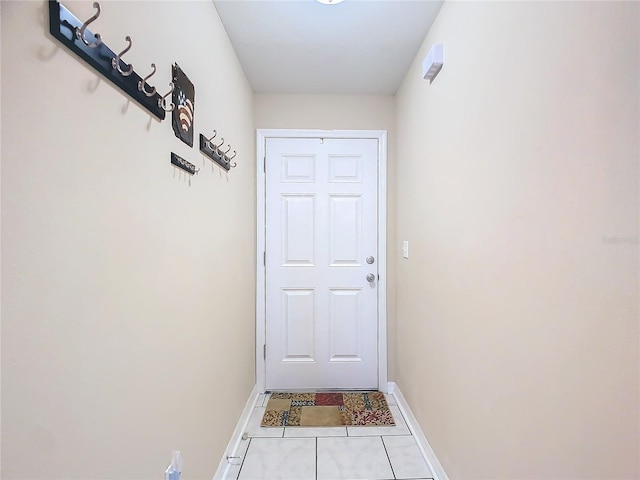 entryway featuring light tile patterned floors