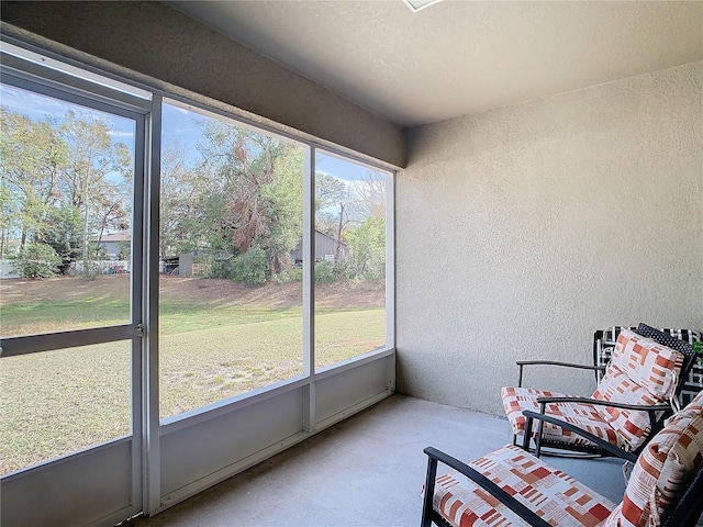 view of sunroom