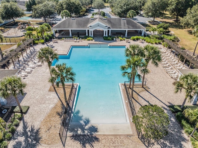 view of pool with a patio