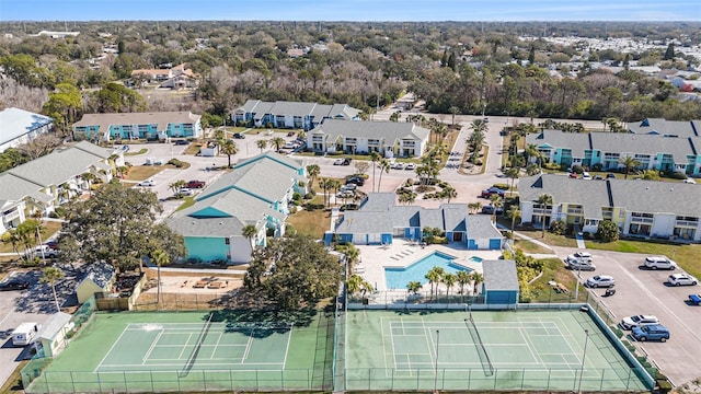 455 Alt 19 S Unit 268, Palm Harbor, FL 34683 - aerial perspective of suburban area featuring a pool