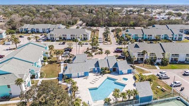 455 Alt 19 S Unit 268, Palm Harbor, FL 34683 - aerial view of residential area featuring a pool area