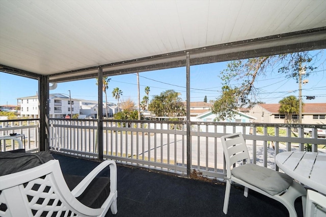 view of sunroom