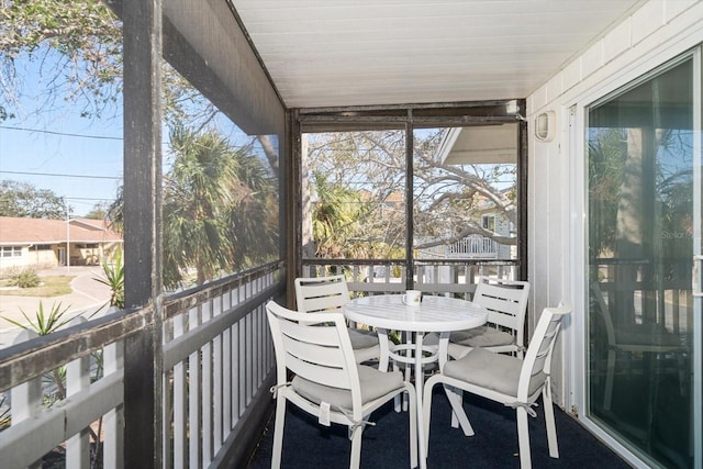 sunroom featuring a healthy amount of sunlight