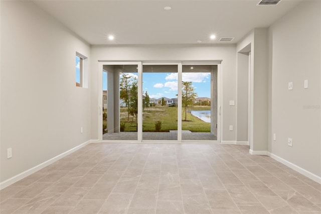 view of tiled empty room