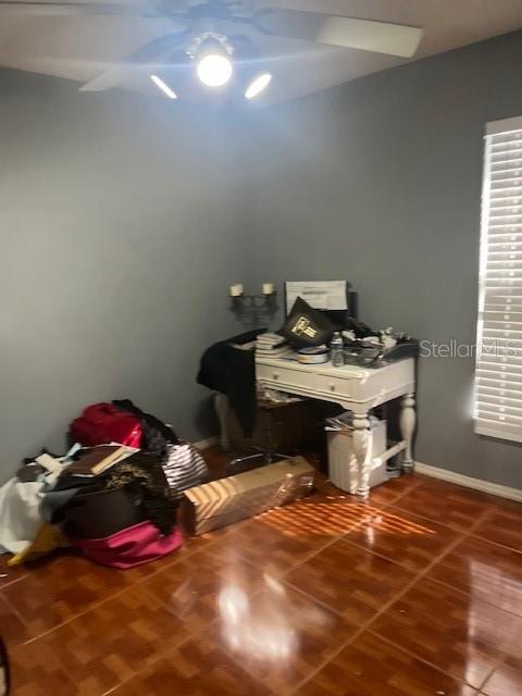 office space featuring tile patterned flooring