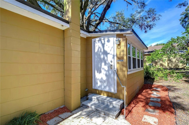 view of doorway to property