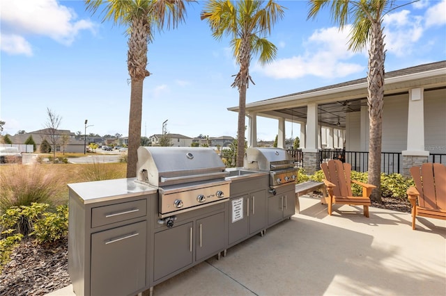 view of patio / terrace with area for grilling