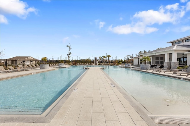 view of pool featuring a patio area