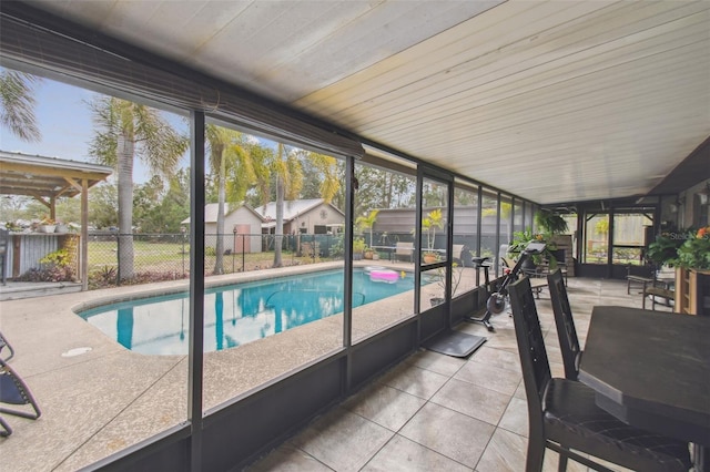 view of sunroom