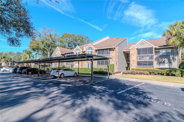 view of parking / parking lot