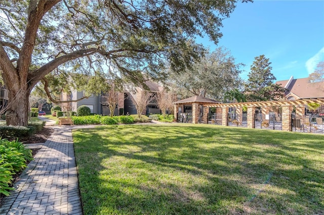 exterior space featuring a front lawn