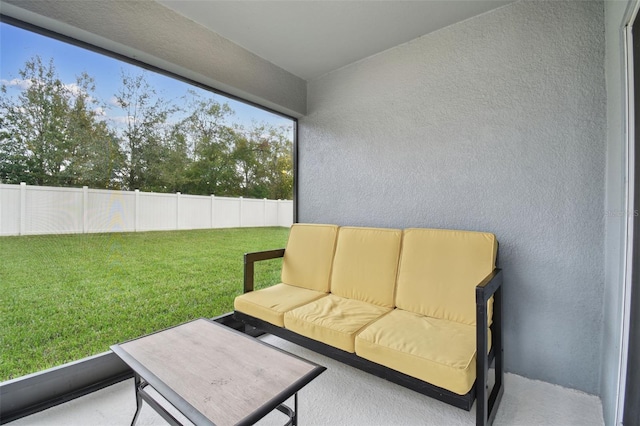 view of sunroom