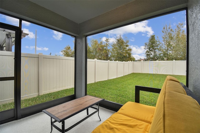 view of sunroom