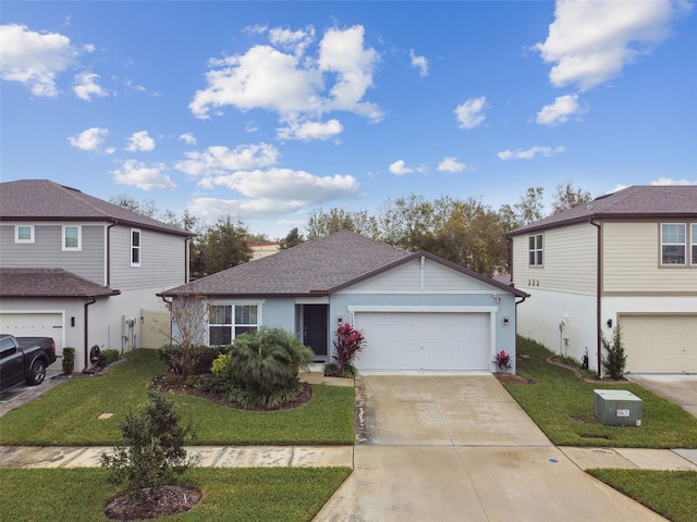 view of property featuring a front yard