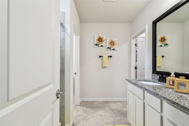 6684 Devlin Ln, Wesley Chapel, FL 33545 - full bathroom featuring baseboards, vanity, and a shower