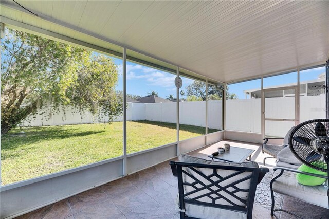 view of sunroom