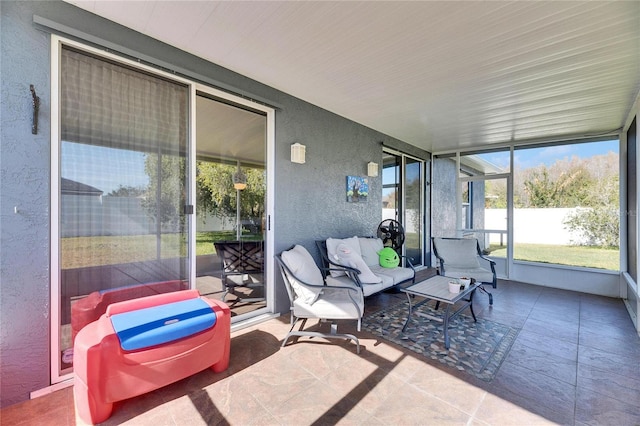 view of sunroom / solarium