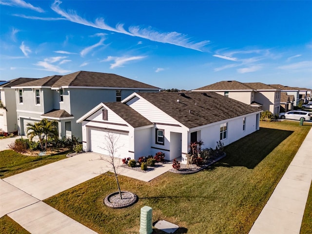 view of front of house with a front yard