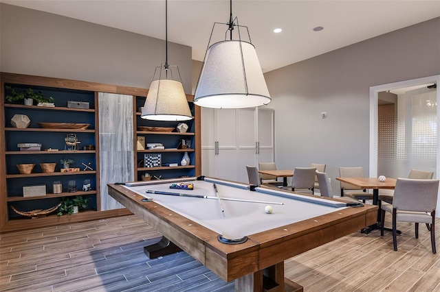 rec room with billiards