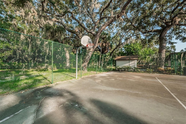 view of basketball court