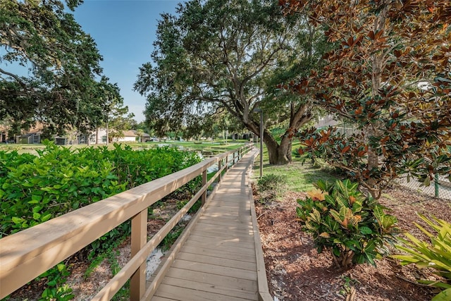 view of dock area