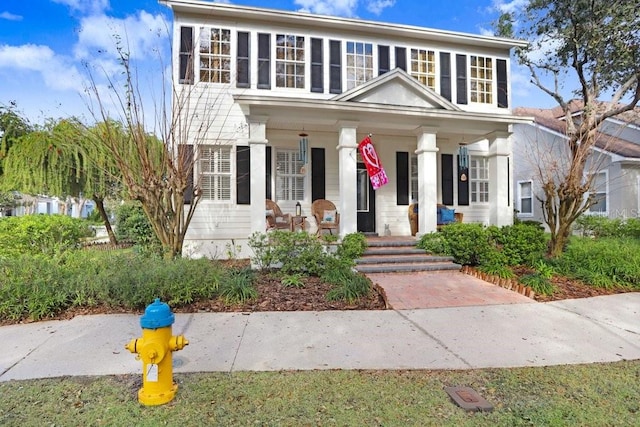 view of front of home with a porch