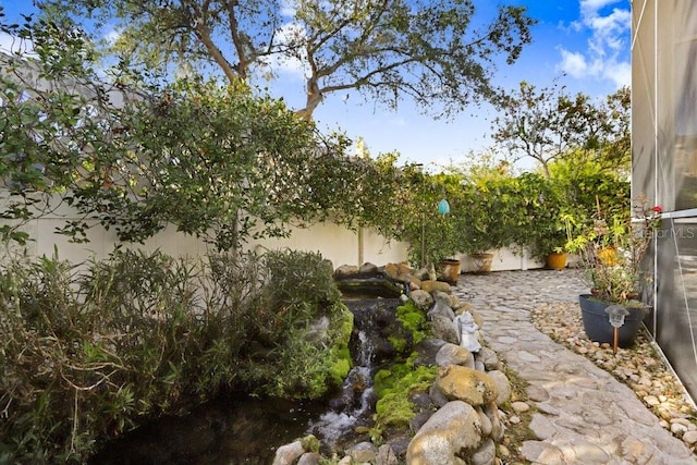 view of yard featuring a patio