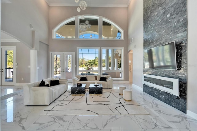9401 93rd St, Seminole, FL 33777 - community lobby featuring a high ceiling and ornamental molding