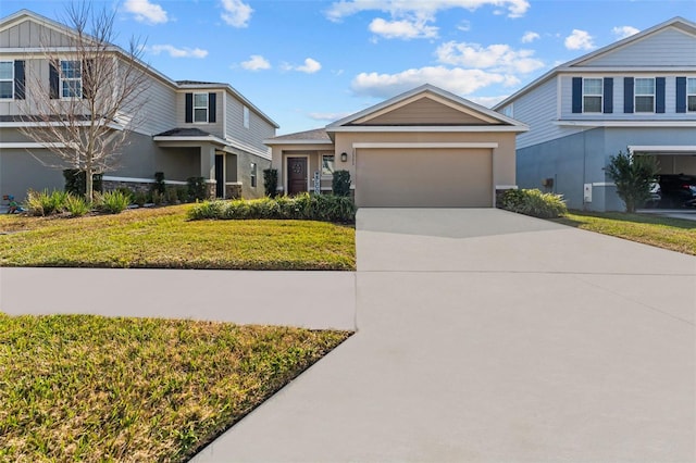 view of front of home with a front yard