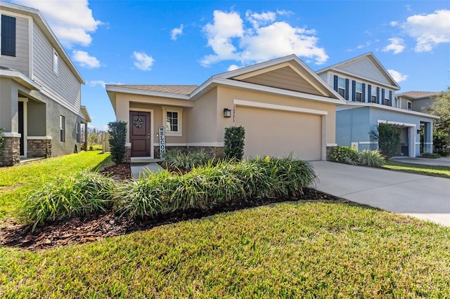 view of front of house with a front lawn