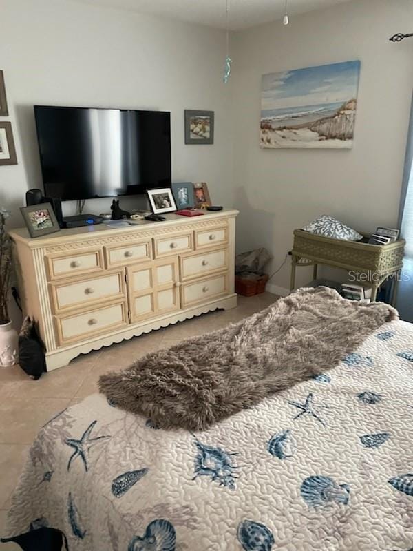 view of tiled bedroom