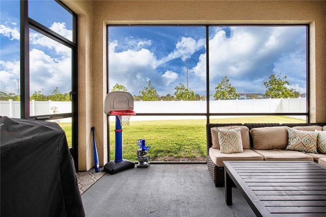 sunroom / solarium with plenty of natural light