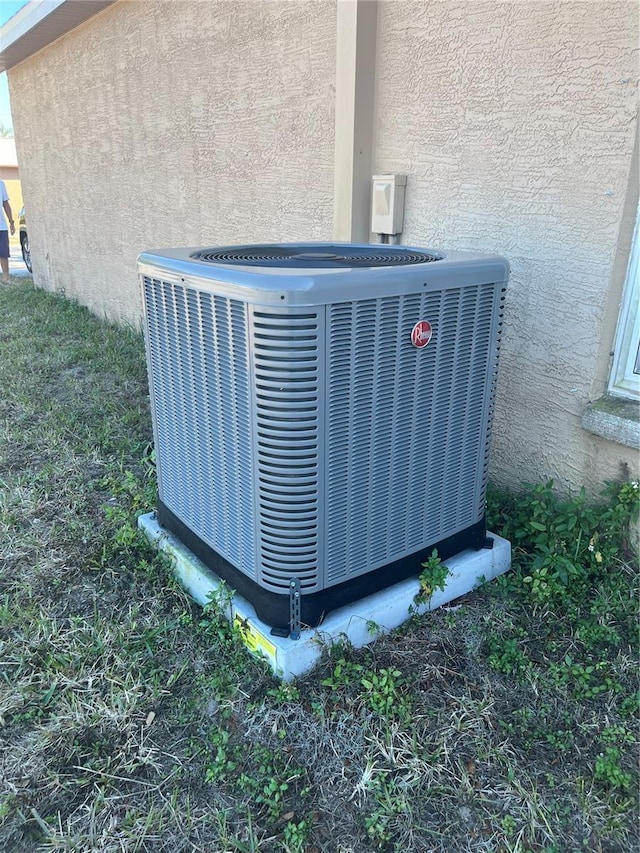 exterior details featuring central AC unit