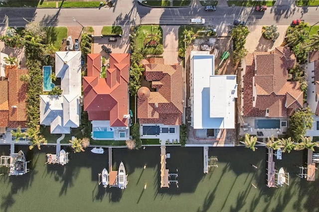 aerial view with a residential view