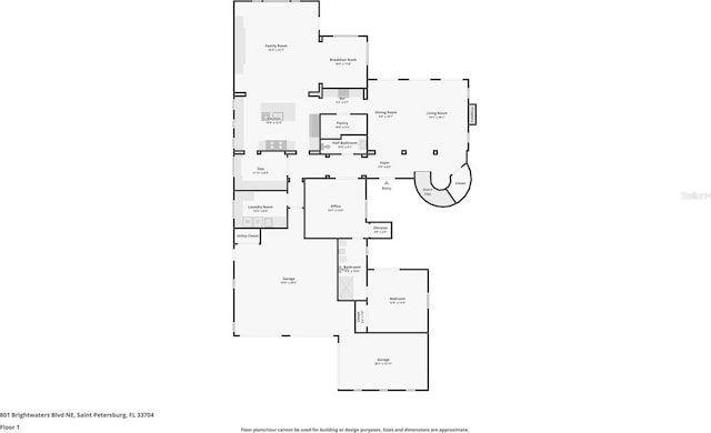 801 Brightwaters Blvd NE, Saint Petersburg, FL 33704 - floor plan