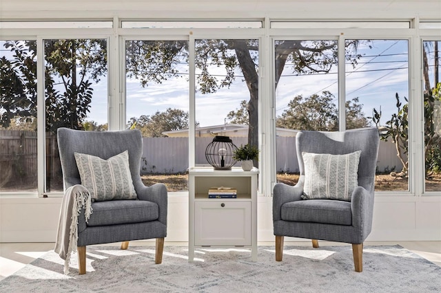 sunroom / solarium featuring a wealth of natural light