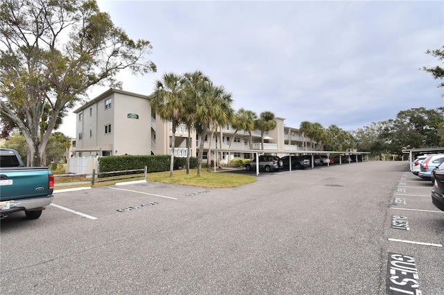 view of parking / parking lot