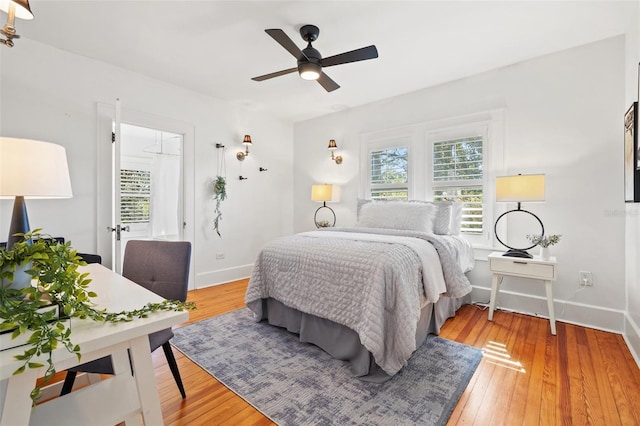 bedroom featuring light hardwood / wood-style flooring