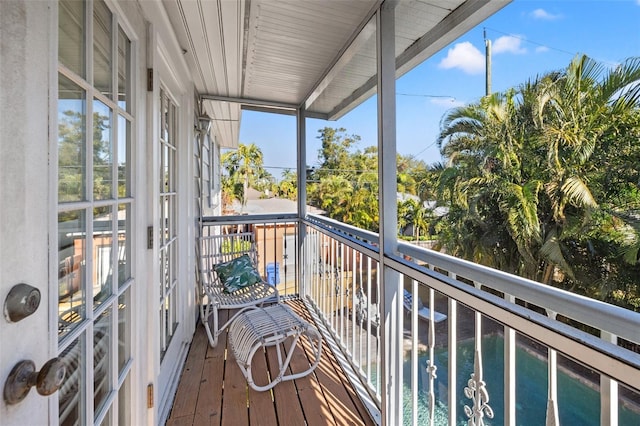 view of sunroom