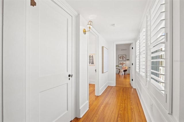 hallway featuring light hardwood / wood-style floors