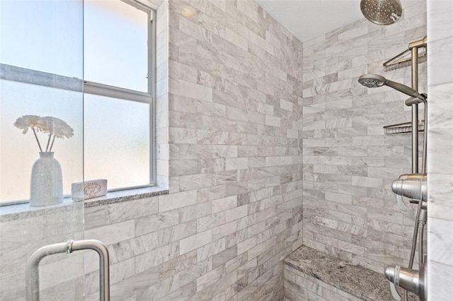 bathroom with walk in shower