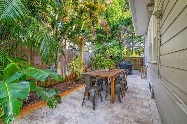 view of patio featuring area for grilling