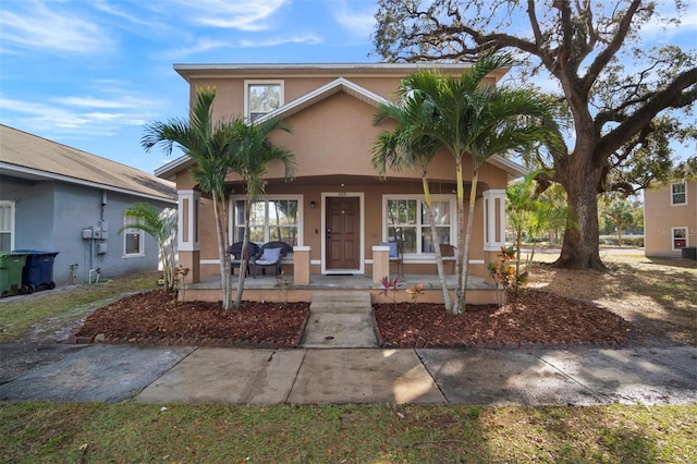 view of front of home with covered porch