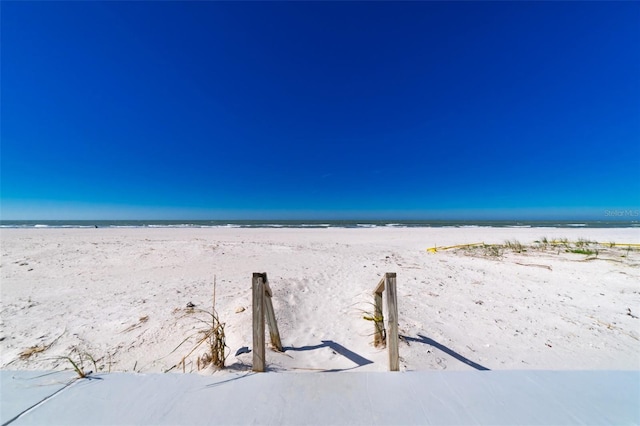 water view featuring a beach view