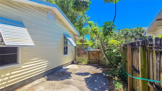 view of property exterior featuring a patio