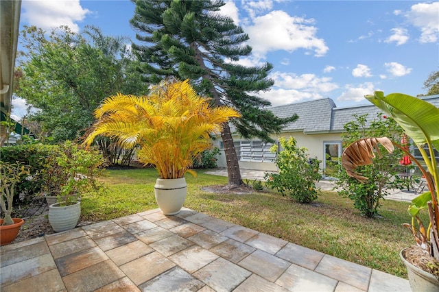 view of yard with a patio