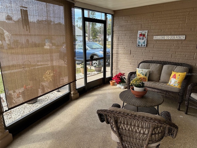 view of sunroom